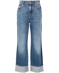 Alexander McQueen Jeans mit Logo-Schild Blau