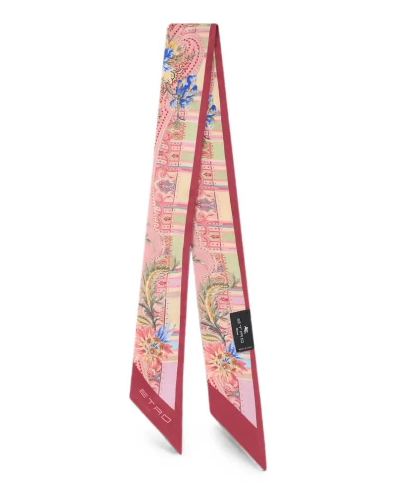 Etro Seidenschal mit Paisley-Print - Rosa Rosa