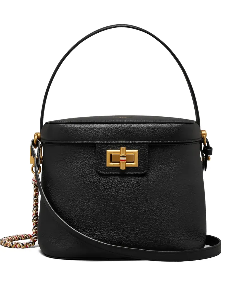 Thom Browne Pebble Grain Box-Tote Bag - Schwarz Schwarz