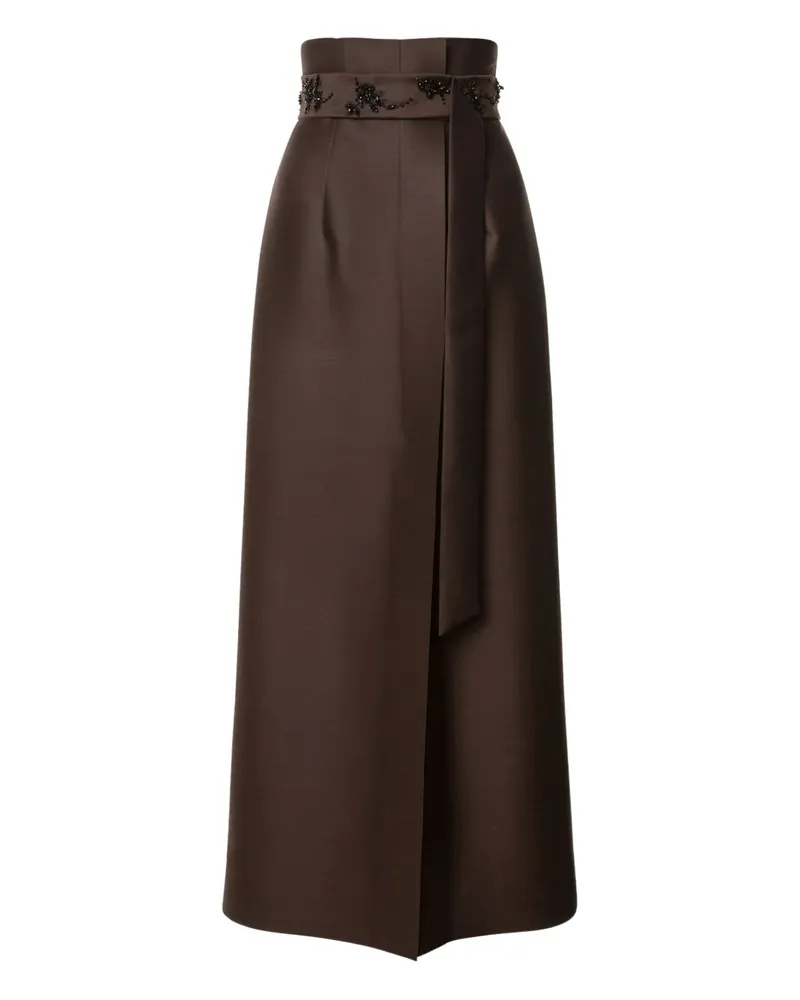 Alberta Ferretti Midirock aus Satin - Braun Braun
