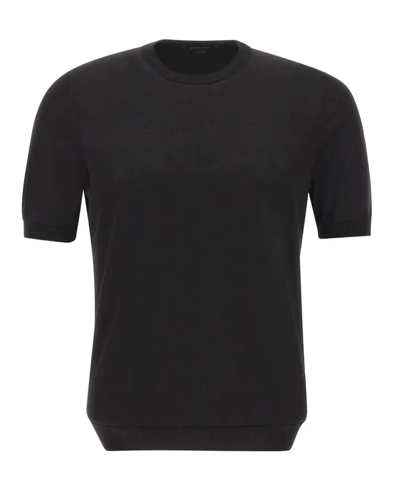 Gran Sasso crew-neck short-sleeve T-shirt - Schwarz Schwarz