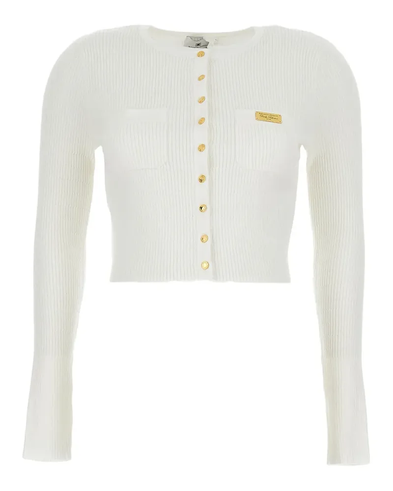Elisabetta Franchi Geknöpfter Cardigan mit Taschen - Weiß Weiß
