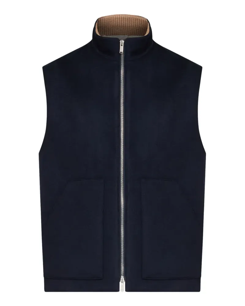 LARDINI zip-up gilet - Blau Blau