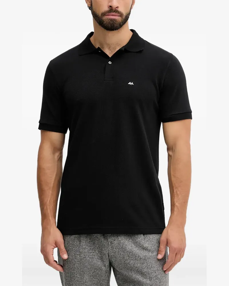 Lindbergh Poloshirt mit Logo-Stickerei - Schwarz Schwarz