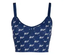 Intarsien-Top - Blau