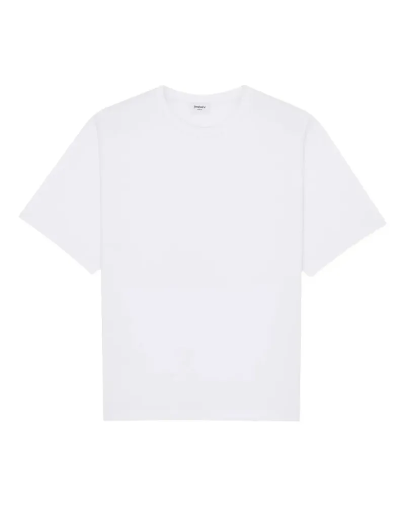 Saint Laurent T-Shirt mit rundem Ausschnitt - Weiß Weiß