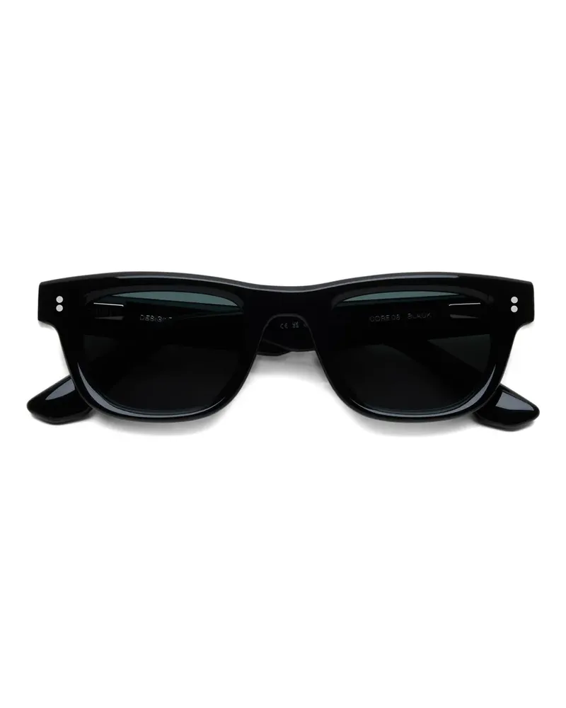 CHIMI Geometrische Sonnenbrille - Schwarz Schwarz