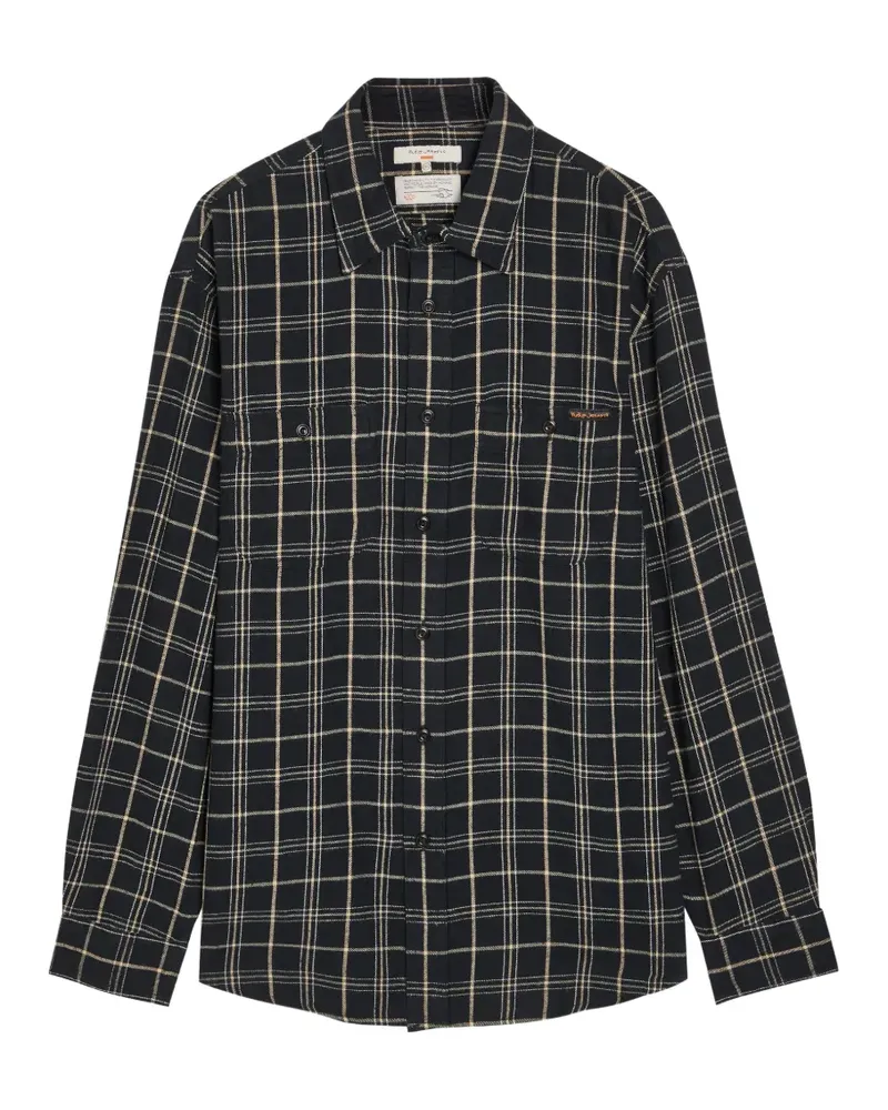 Nudie Jeans plaid chest-pocket shirt - Schwarz Schwarz