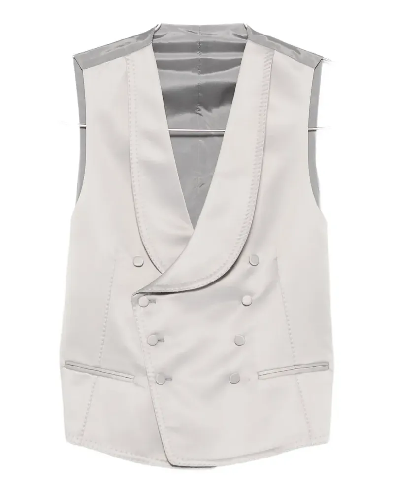 Tagliatore double-breasted shawl-lapel waistcoat - Grau Grau