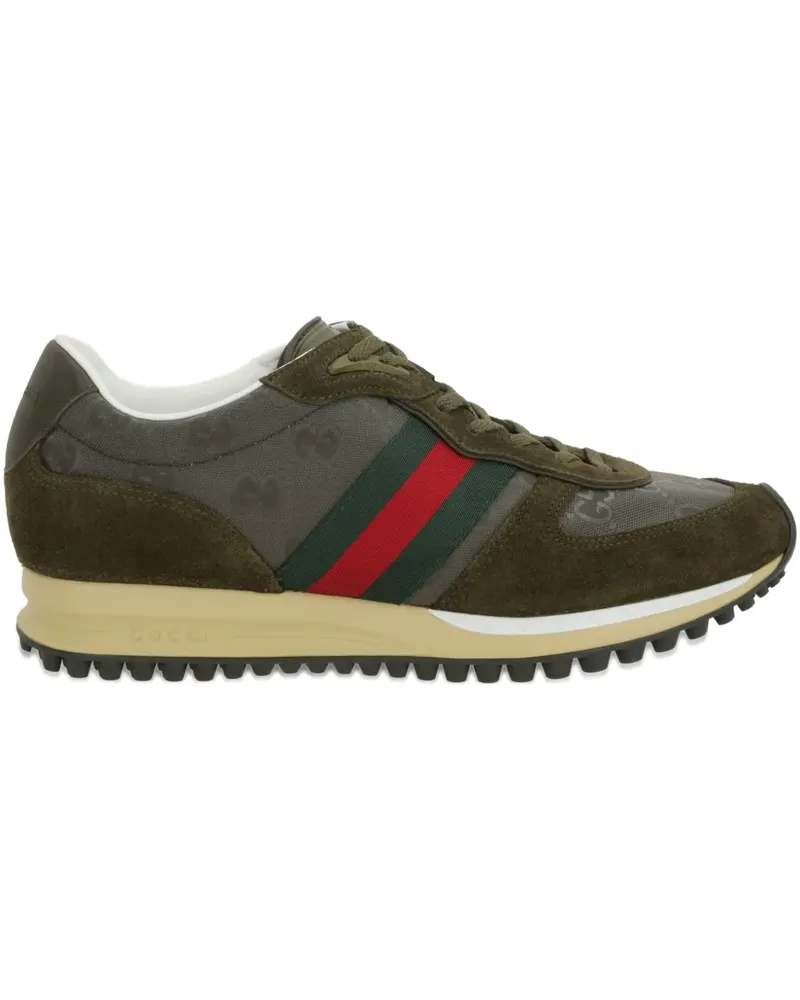 Gucci Re-Motion Wildleder-Sneakers mit GG-Monogramm - Grün Grün