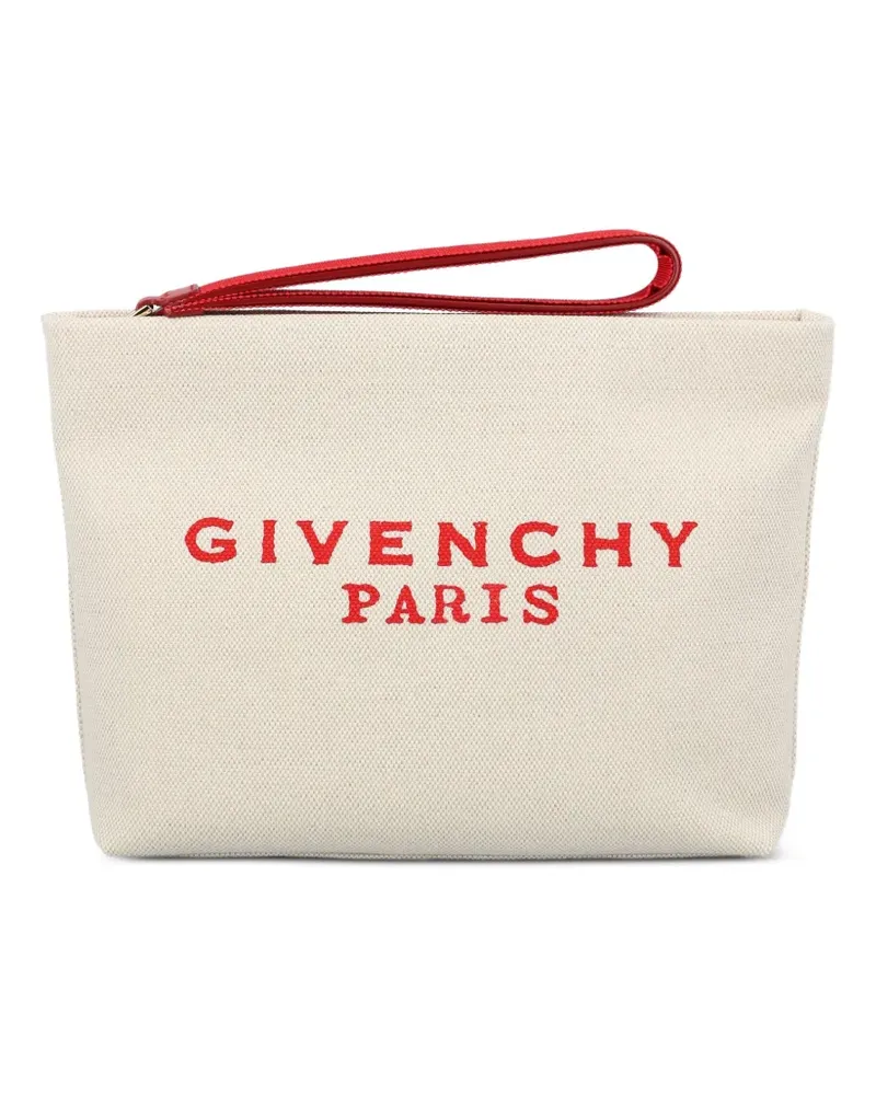 Givenchy Clutch mit Logo-Print - Nude Nude