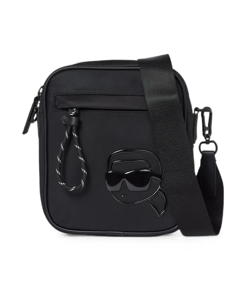 Karl Lagerfeld Ikon Umhängetasche mit Print - Schwarz Schwarz