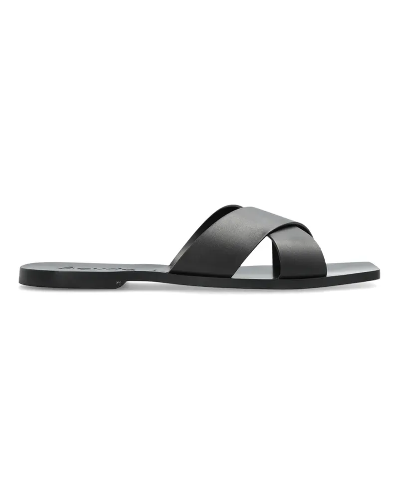 aeyde Faye crossover-strap sandals - Schwarz Schwarz