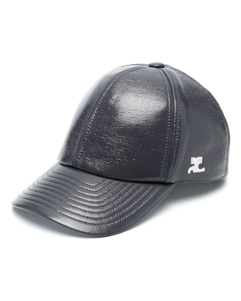 Courrèges Baseballkappe mit Glanzoptik - Grau Grau