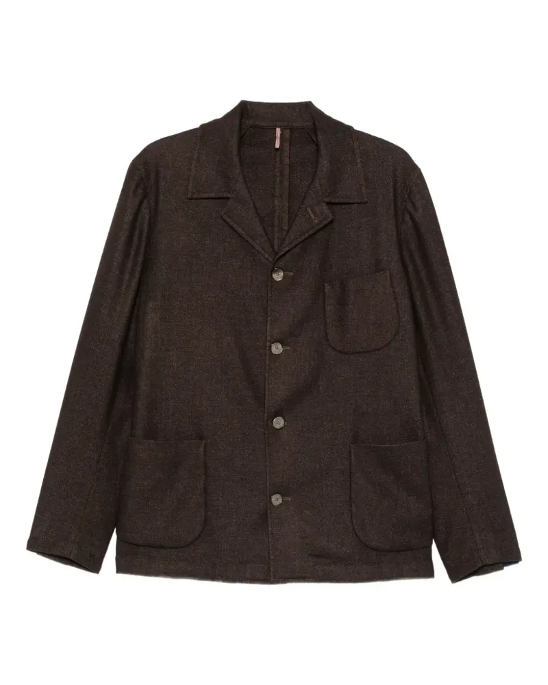 Biagio Santaniello button-up patch-pocket suit - Braun Braun