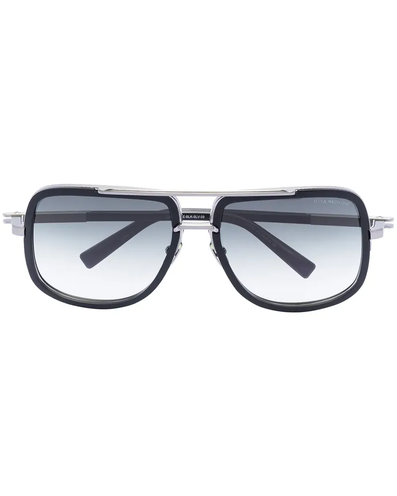 DITA Eckige 'Mach' Sonnenbrille - Schwarz Schwarz