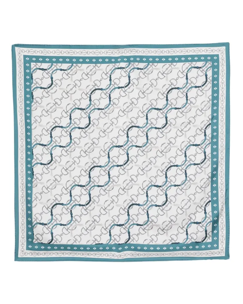 Eleventy Schal mit Ketten-Print - Grau Grau