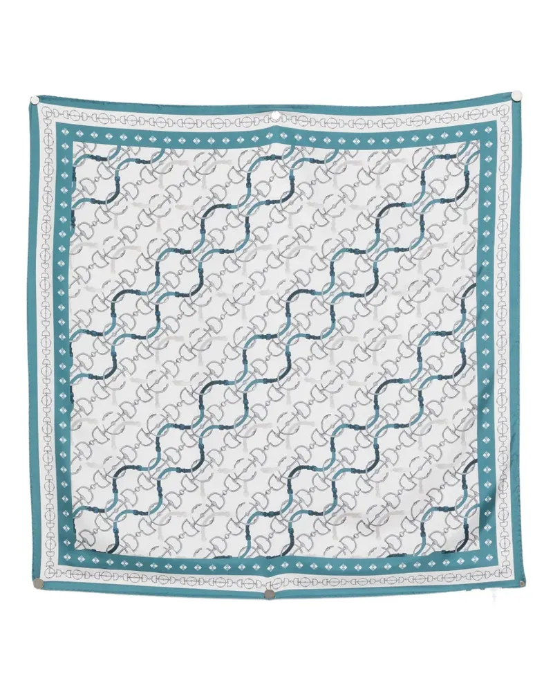 Eleventy Schal mit Ketten-Print - Grau Grau