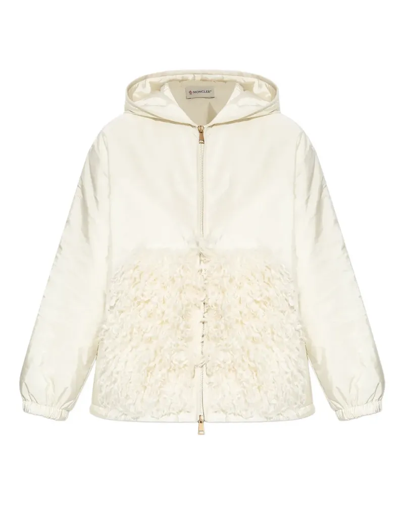 Moncler hooded zip-up jacket - Nude Nude