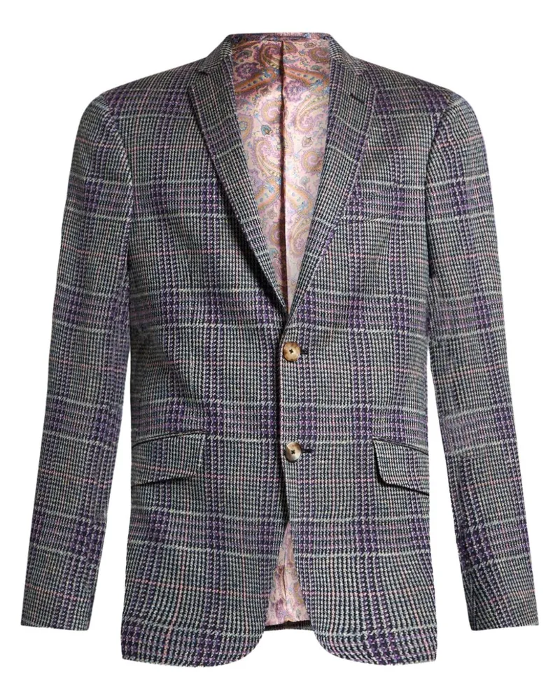 Etro Sakko mit Prince of Wales-Karo - Grau Grau