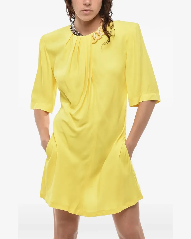 Stella McCartney Falabella chain-embellishment mini dress - Gelb Gelb