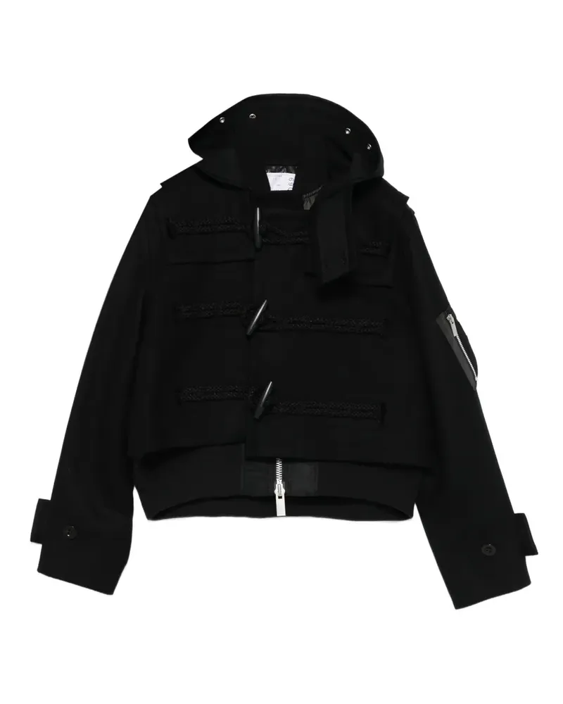 Sacai Steppjacke mit Kapuze - Schwarz Schwarz