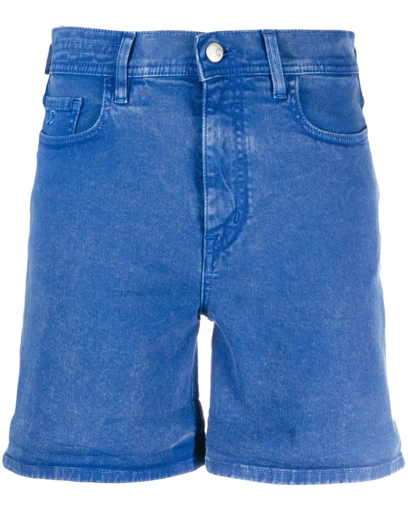 Jacob Cohën Schmale Jeans-Shorts Blau