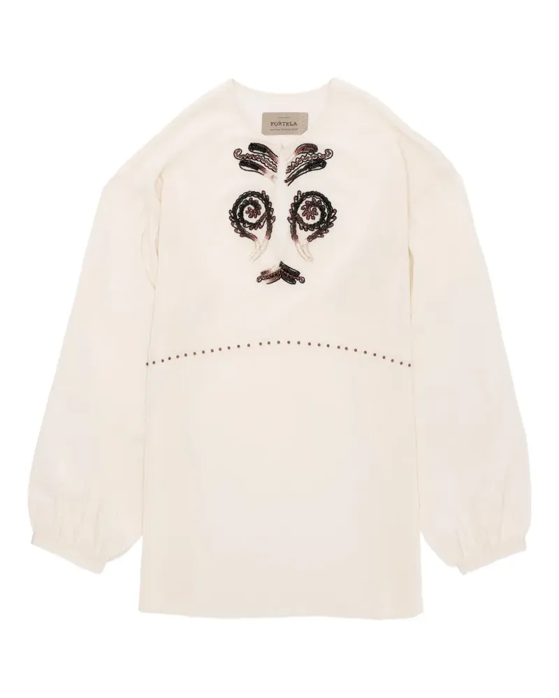 Fortela Allegras embroidered blouse - Nude Nude