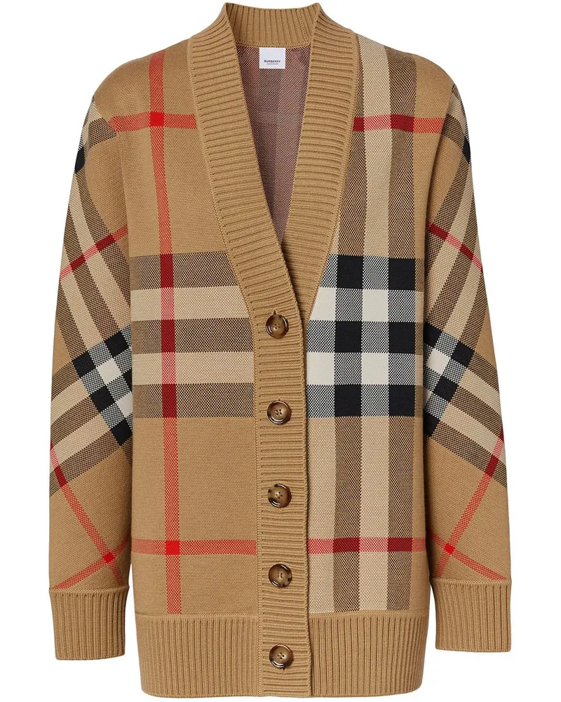 Burberry Cardigan mit Check - Braun Braun