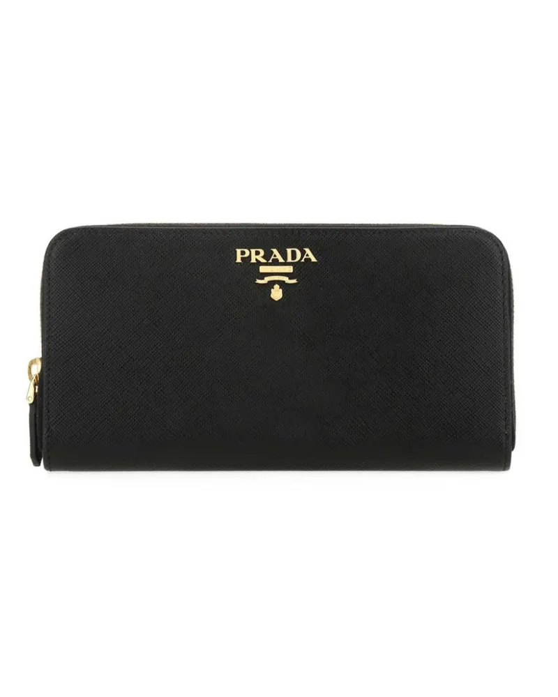 Prada Portemonnaie mit Reißverschluss - Schwarz Schwarz