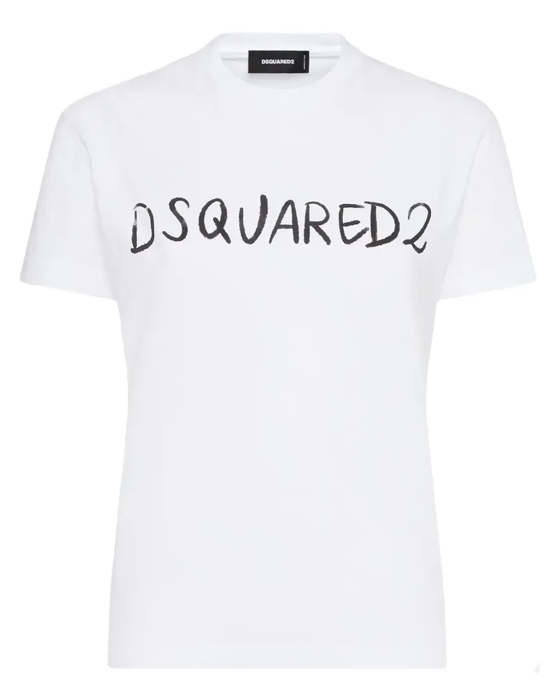 Dsquared2 T-Shirt mit Logo-Print - Weiß Weiß