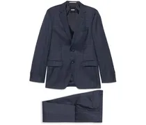 Einreihiger Anzug mit Karomuster - Blau