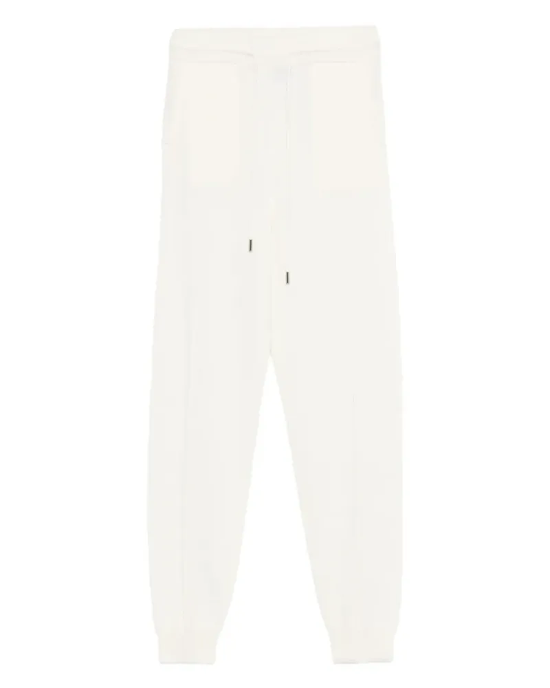 Gotha Kaschmirhose mit Kordelzug - Weiß Weiß