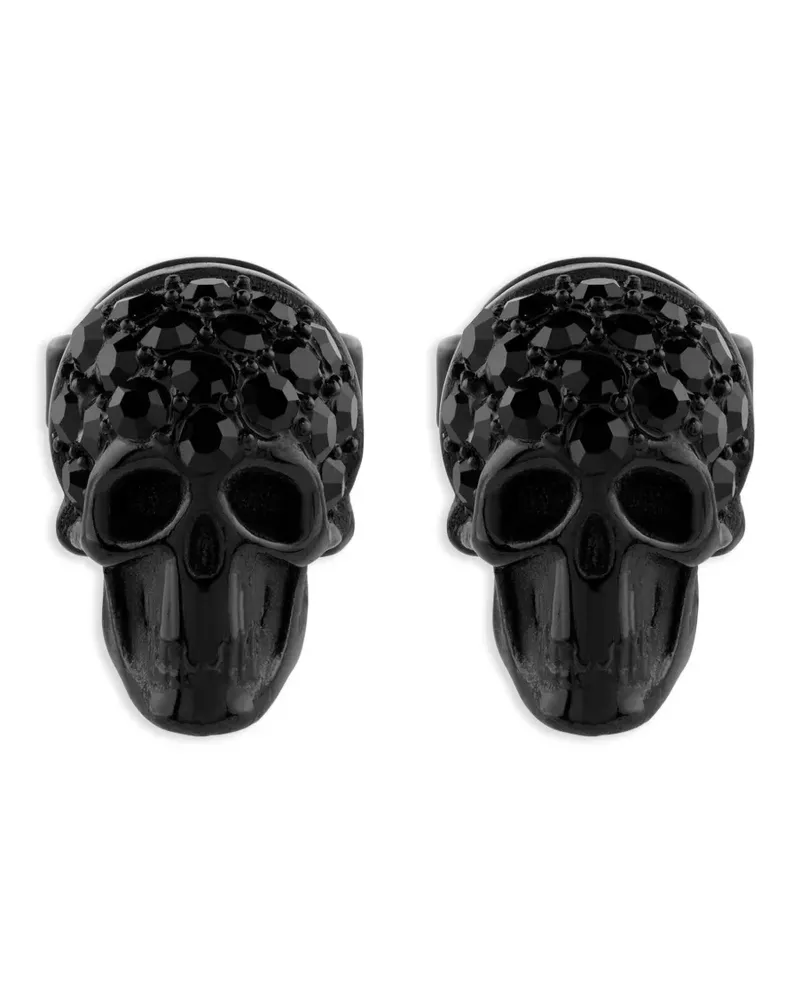 Philipp Plein Enigma Ohrringe mit Kristallen - Schwarz Schwarz