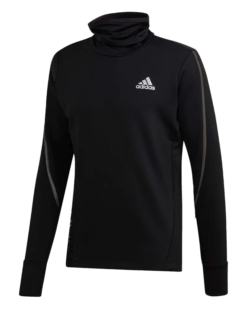 adidas Sweatshirt mit Stehkragen - Schwarz Schwarz