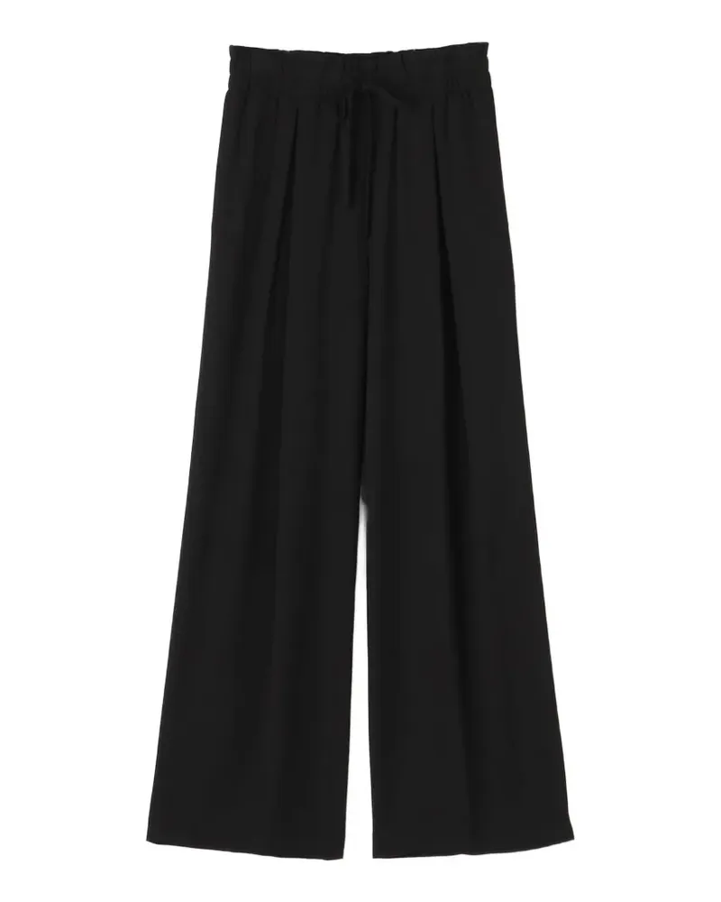 James Perse soft-matte pleated trousers - Schwarz Schwarz