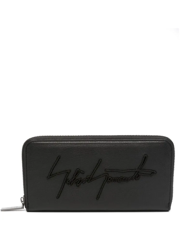 Yohji Yamamoto Portemonnaie mit Logo-Prägung - Schwarz Schwarz