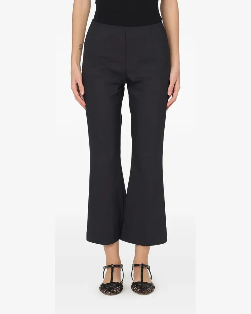 Liviana Conti flared cropped trousers - Schwarz Schwarz