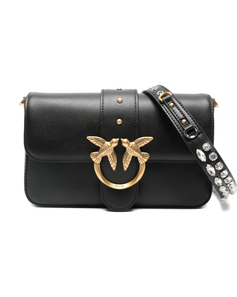 Pinko mini Love One shoulder bag - Schwarz Schwarz