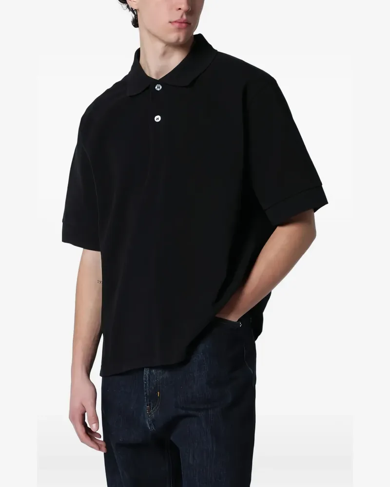 Studio Nicholson Poloshirt mit kurzen Ärmeln - Schwarz Schwarz