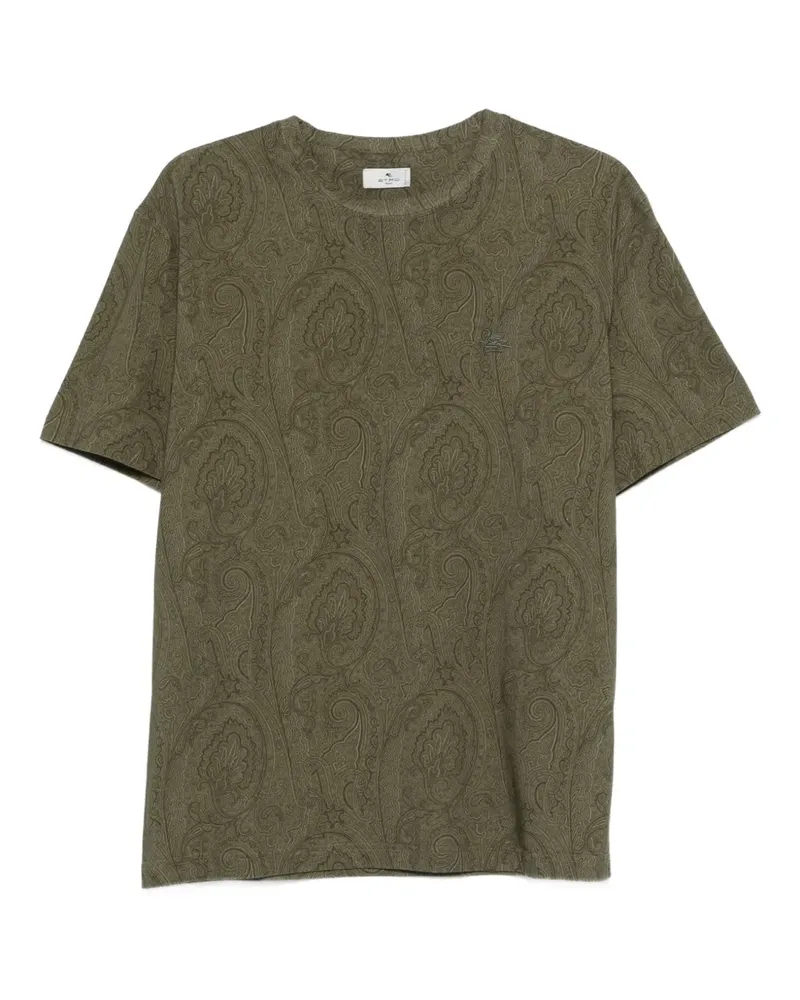 Etro T-Shirt mit Paisleymuster - Grün Grün