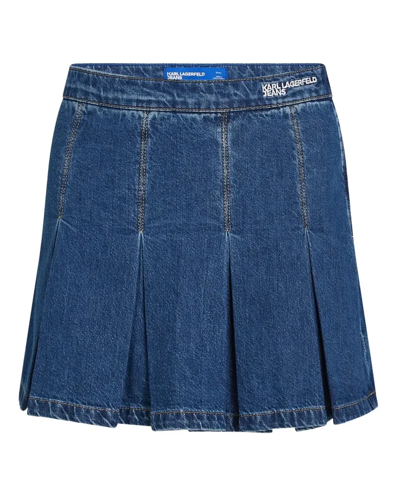 Karl Lagerfeld Jeansrock mit Falten - Blau Blau