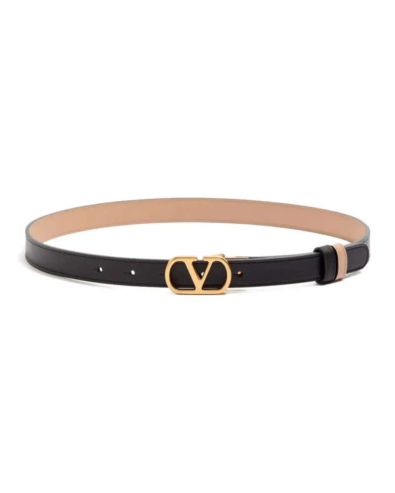 Valentino Garavani logo-buckle reversible belt - Schwarz Schwarz