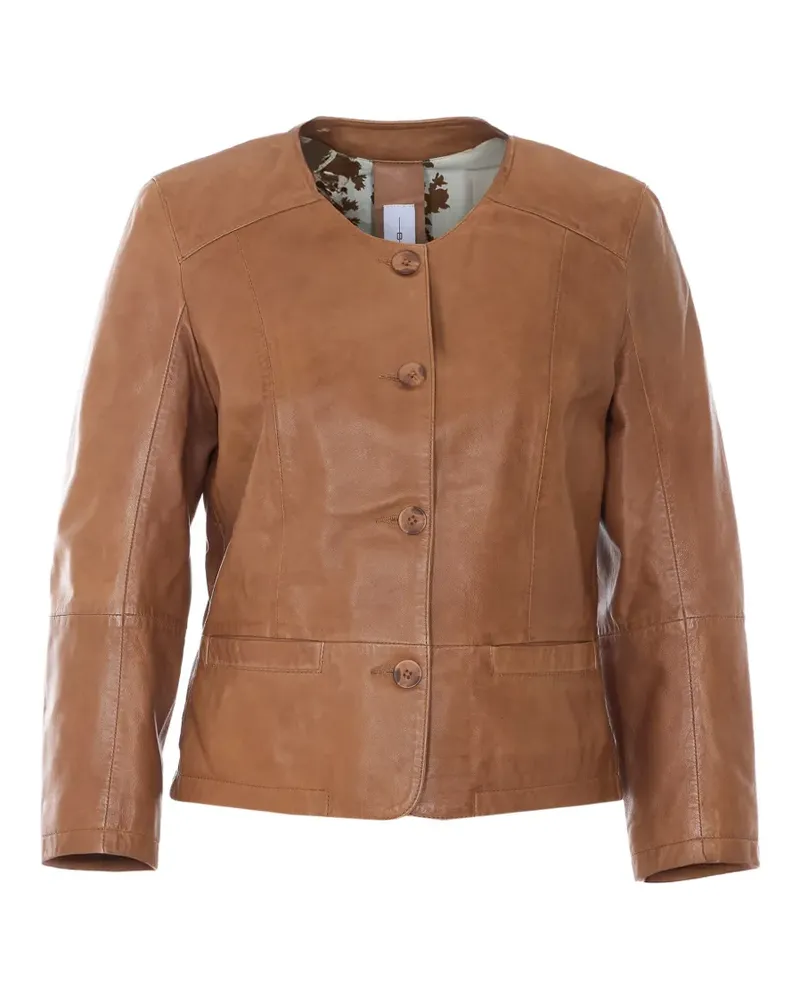 Bully Klassische Lederjacke - Braun Braun