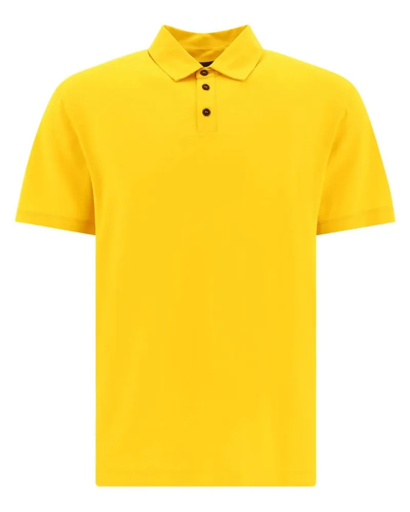 Roberto Collina Poloshirt mit kurzen Ärmeln Gelb