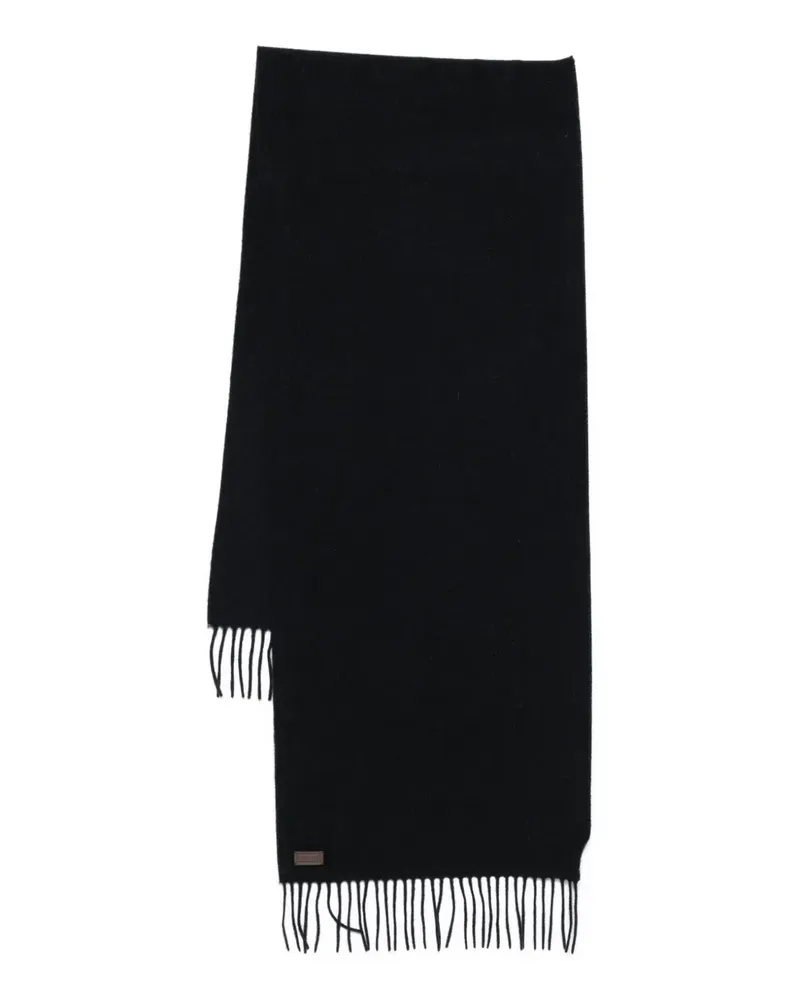 Canali Schal mit Fransen - Blau Blau