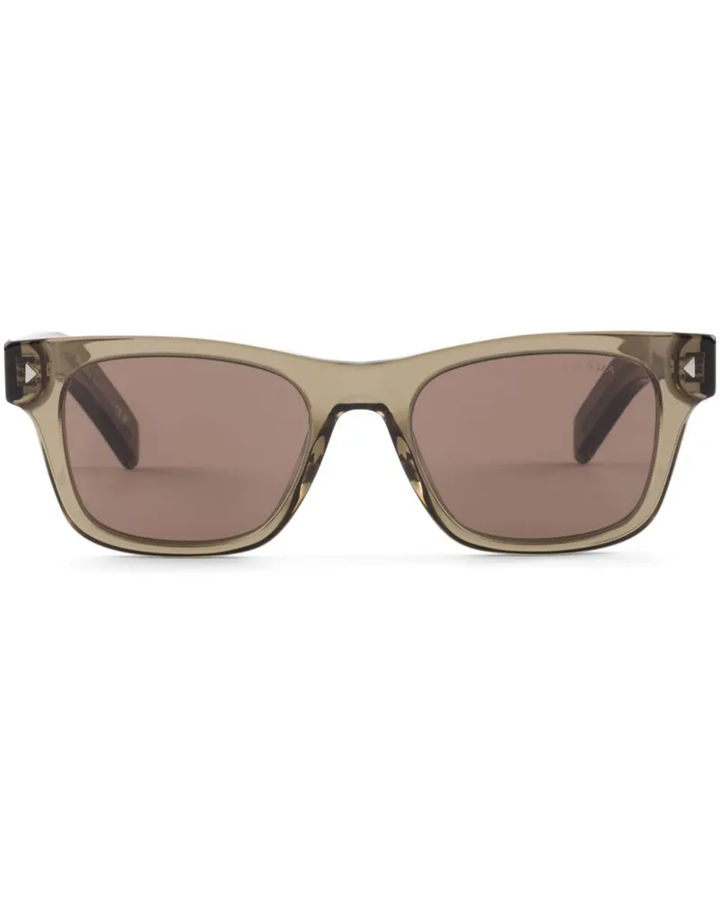 Prada Sonnenbrille mit eckigem Gestell - Nude Nude