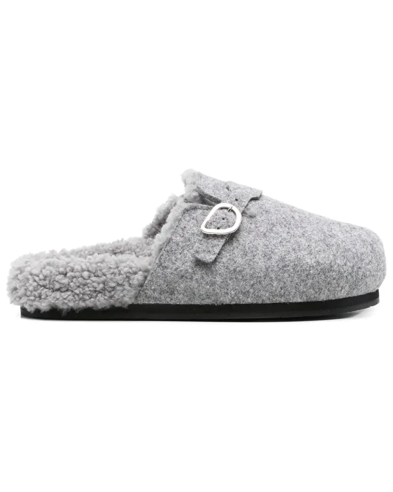 Ancient Greek Sandals Slipper mit Shearling-Besatz - Grau Grau