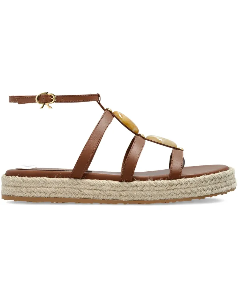 Gianvito Rossi Espadrilles mit Schmucksteinen 35mm - Braun Braun