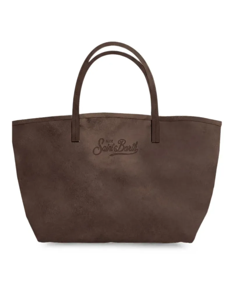 MC2 Saint Barth City Tote Bag mit CC-Prägung - Braun Braun